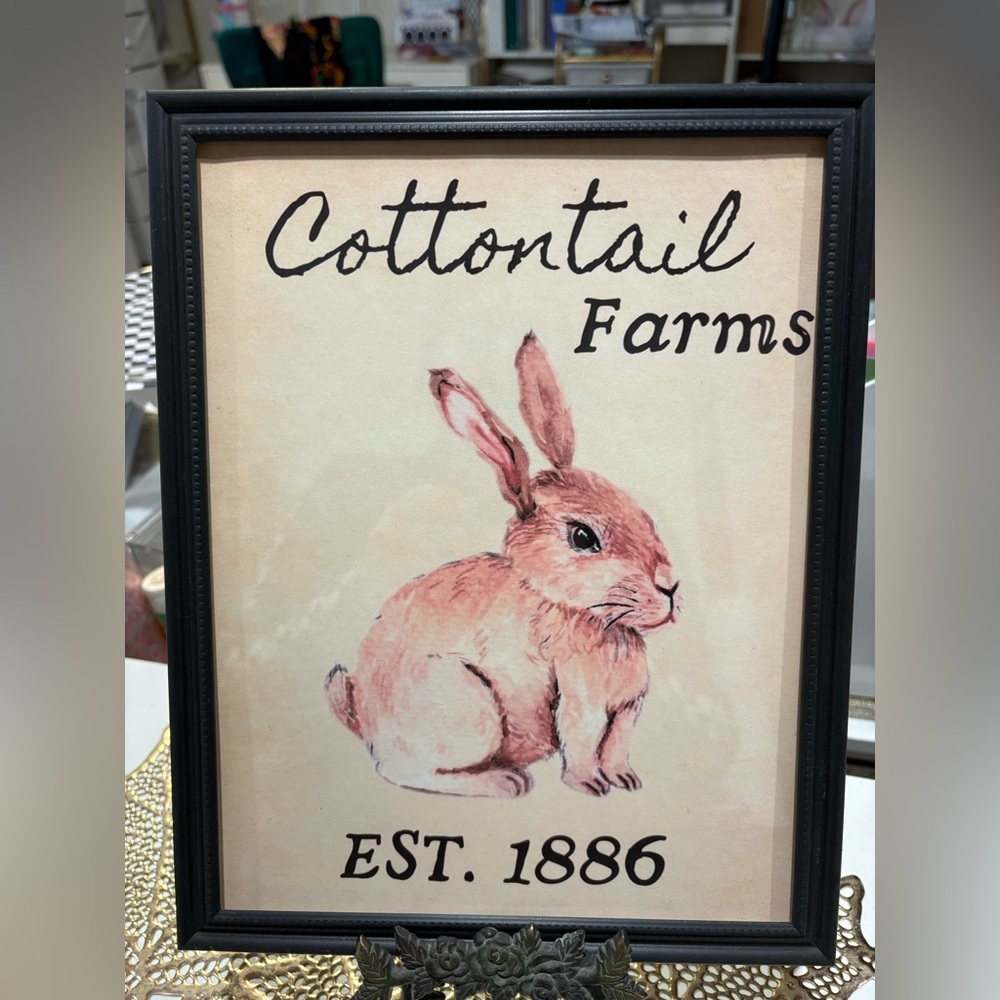 Cottontail Farms Bunny Framed 8x10 Art